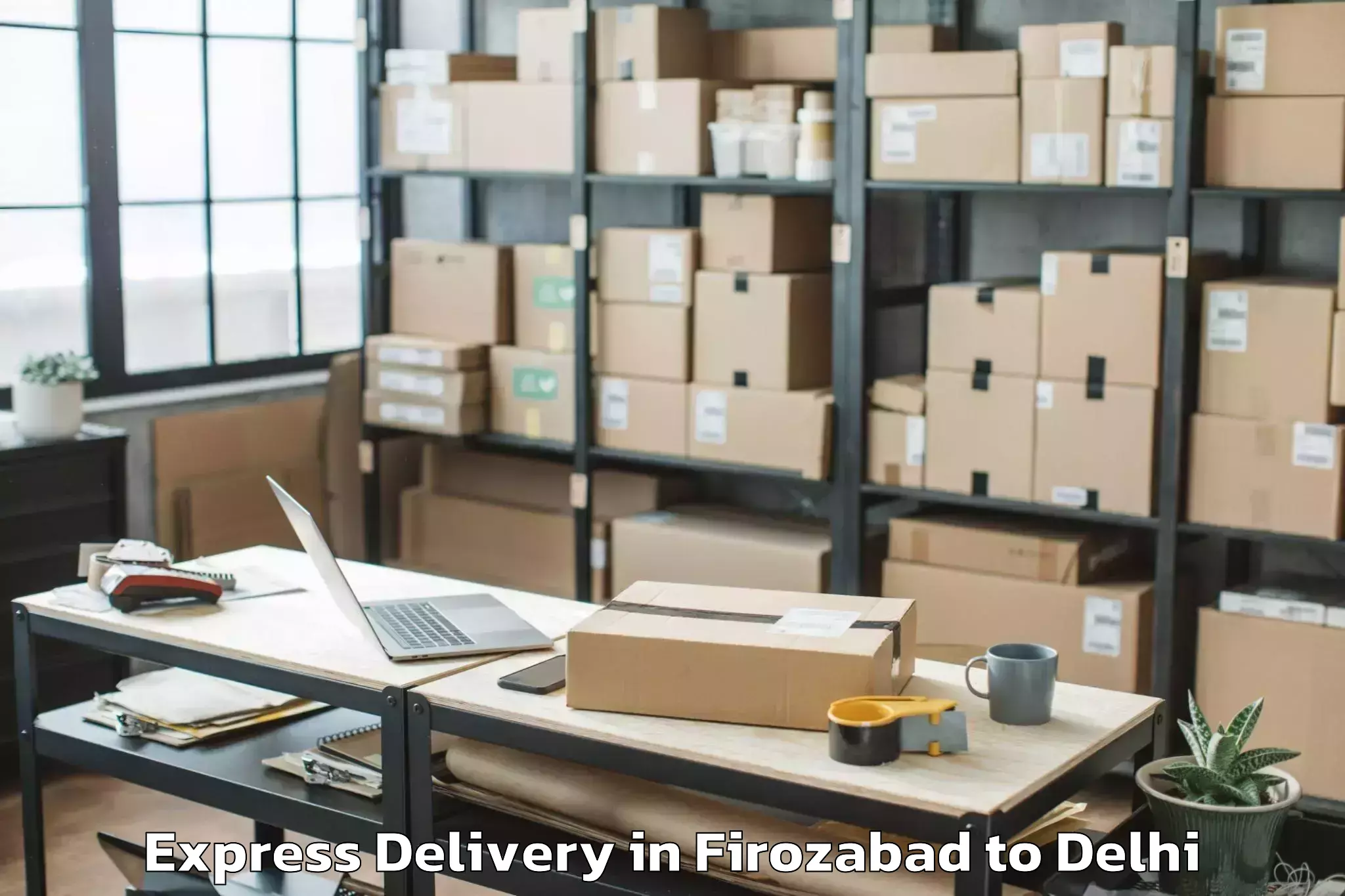 Easy Firozabad to Omaxe Connaught Place Express Delivery Booking